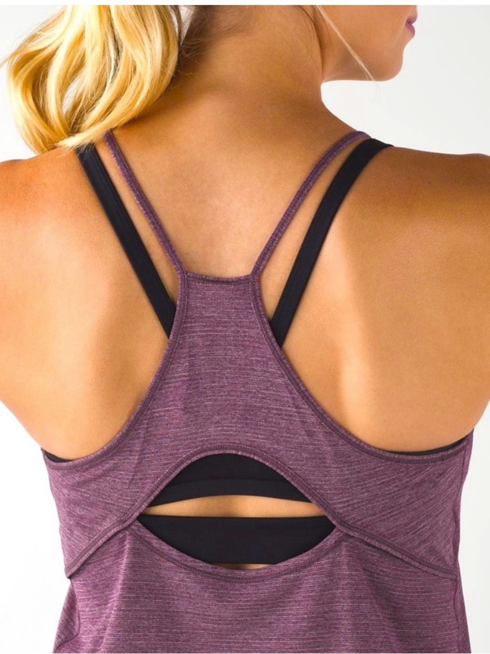 LululemonFast As Light Singlet Silverscent💎Heathered Bordeaux Drama💎8